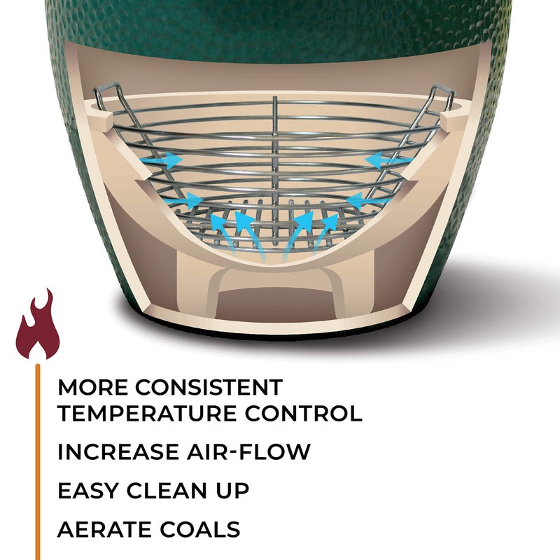 Kick Ash Basket Stainless Steel Charcoal Ash Basket, Fits Big Green Egg Grill, Large - Designed in Wisconsin - Image 4
